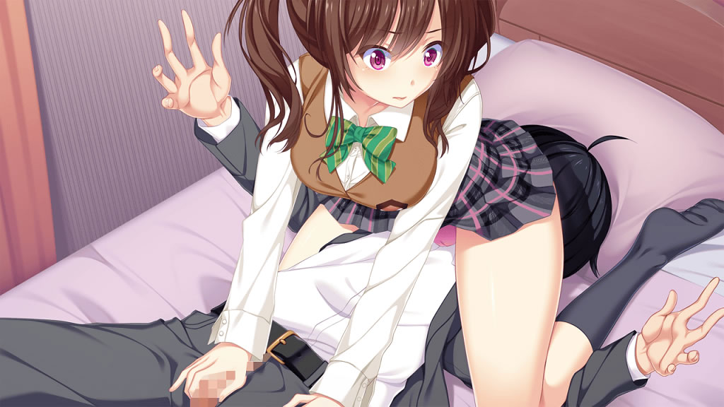 妹スマホゲーム【いもうとコレクション ■佐藤 桜編】サンプル画像３　制服　手コキ