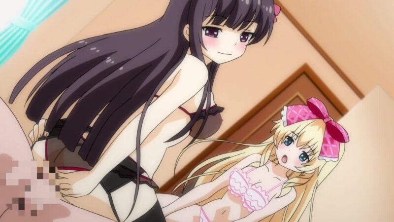 妹エロアニメ【妹ぱらだいす！3 The Animation 下巻】サンプル画像１　３P　騎乗位　乱交